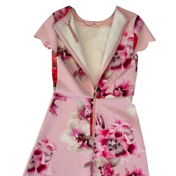 Ted Baker London Seena Splendour Mini Short Floral Pink Dress, Size 2 (US 6) - Picture 7 of 12